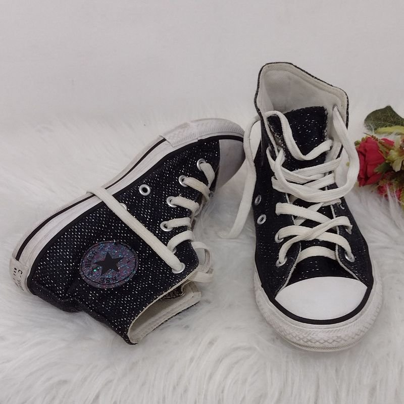 Tênis All Star Preto Infantil, Calçado Infantil para Meninas All Star  Usado 74330435