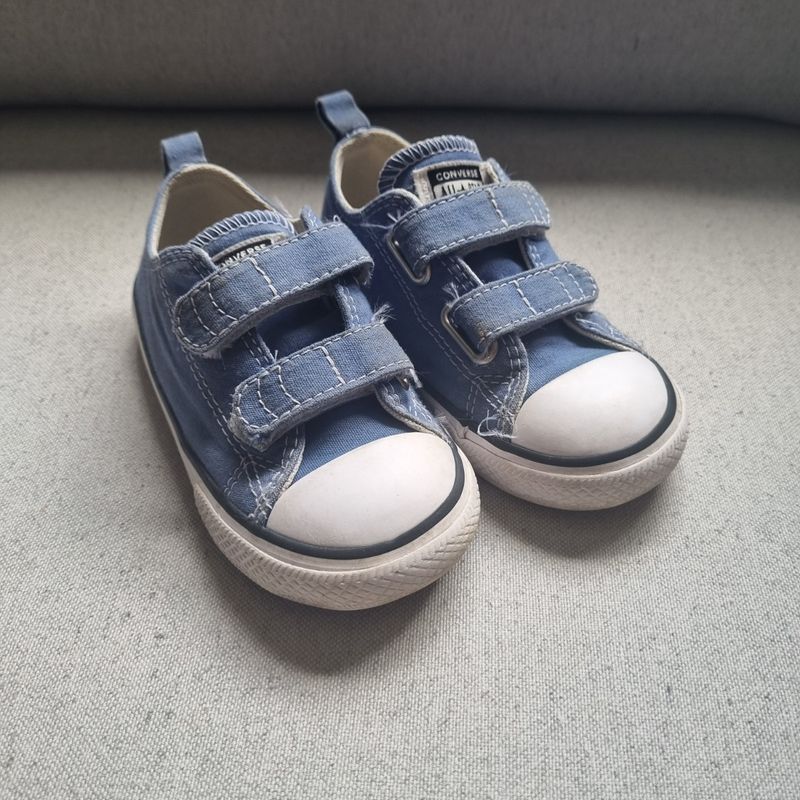 Tenis All Star Infantil Converse Azul Tam 22 Cal ado Infantil