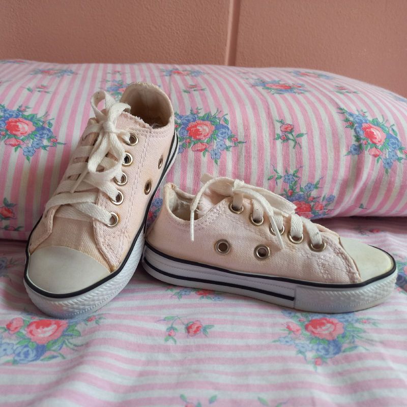 T nis All Star Infantil Rosa Cal ado Infantil para Meninas