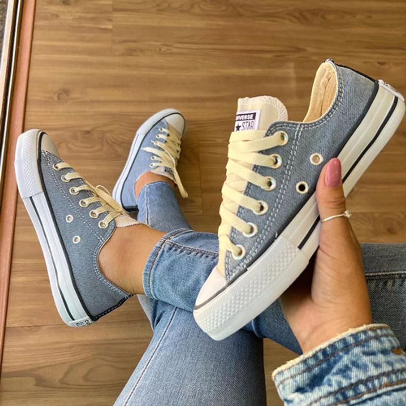 Tênis Converse All Star Chuck Taylor Feminino Jeans Azul