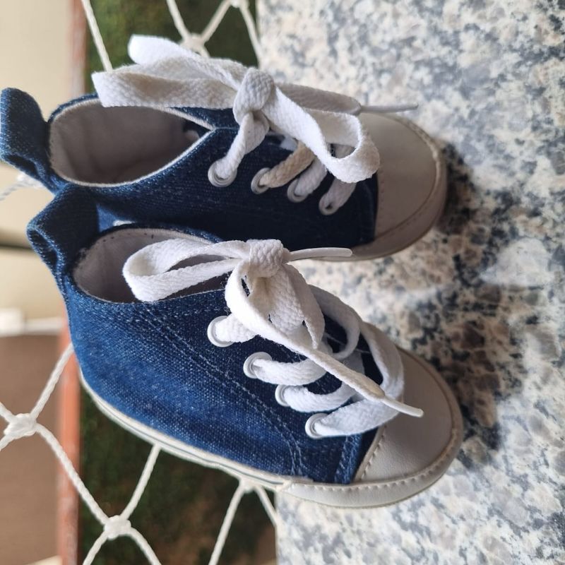 All star jeans store cano alto infantil