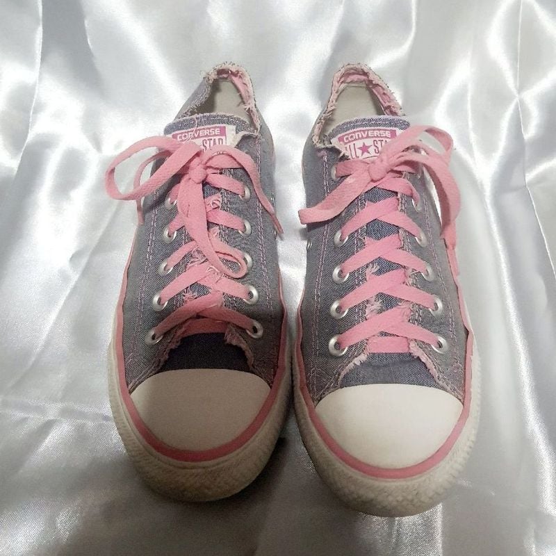 Tenis All Star Jeans com Rosa N 38 All Star Usado 107731883 enjoei