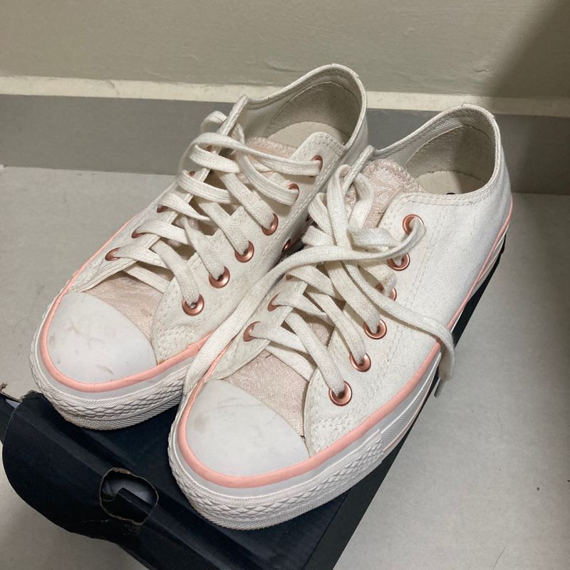 Star Lift Tenis All Star Branco Plataforma Converse Chuck Taylor All Star Lift Platform Low Top Branco 33