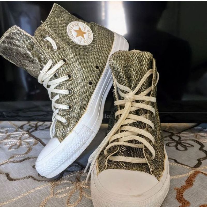 Tênis All Tenis Converse Feminino Dourado Tênis Feminino Chuck