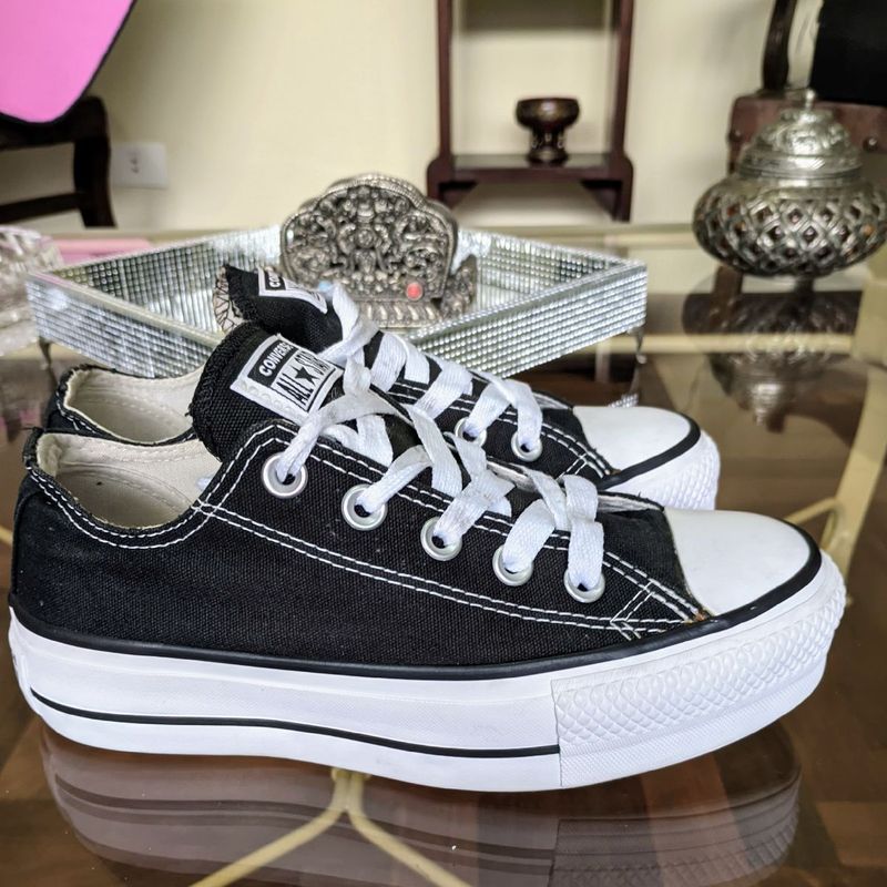 Tênis Converse All Star Chuck Taylor - Preto (Plataforma), Tênis Feminino All  Star Usado 88990152