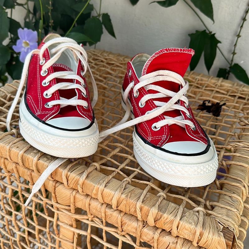 Tênis All Star Converse Importado Tênis Converse Chuck Taylor All Star  Platform Hi Vermelho CT04940002