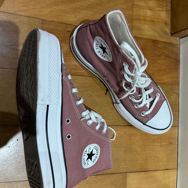 T nis All Star Plataforma Rosa T nis Feminino All Star Nunca