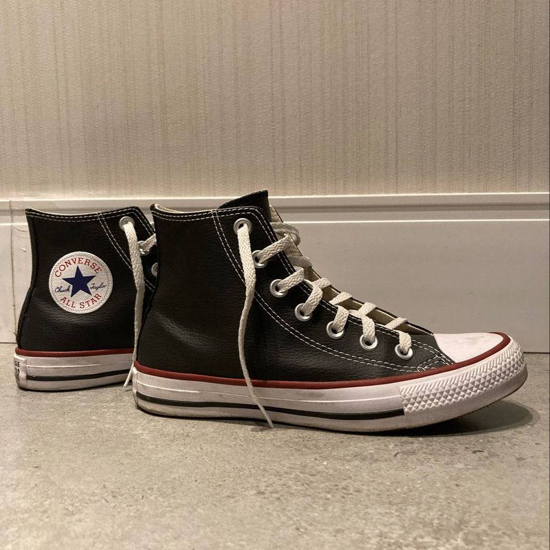 All Star Preto Cano Alto Plataforma | Tênis Feminino Converse Usado  87594439 | enjoei