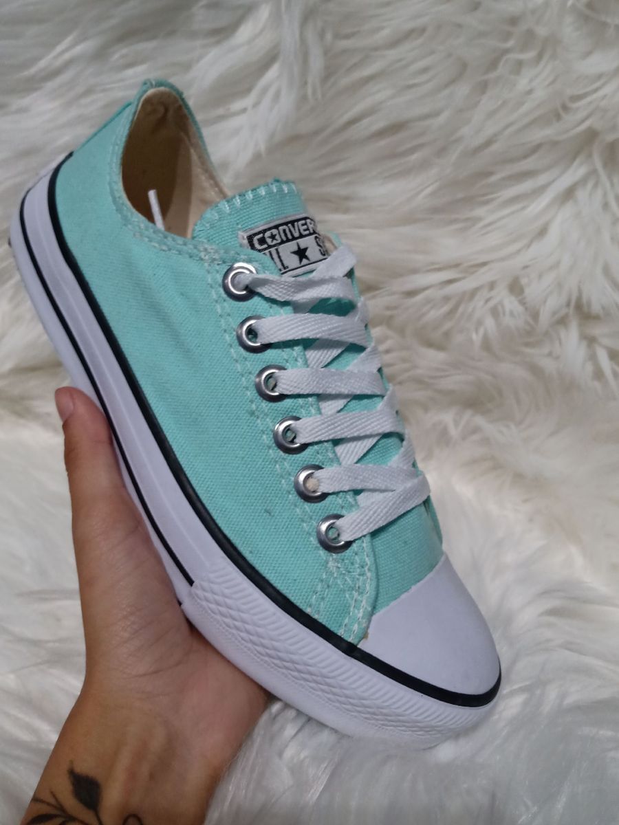 tenis all star cano alto verde agua
