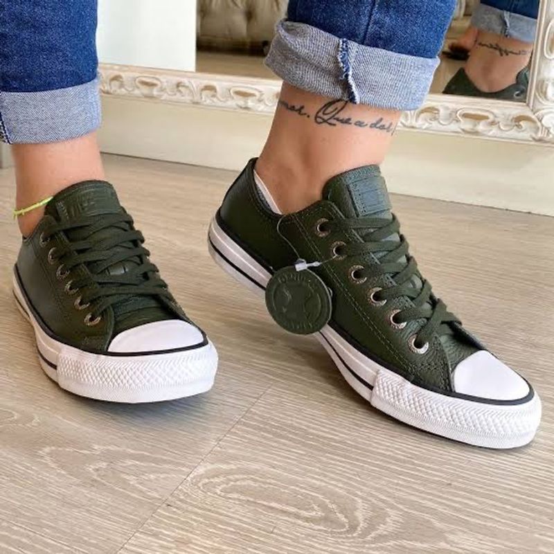 Zapatillas Converse Converse Verde Militar Usada RARE? Converse