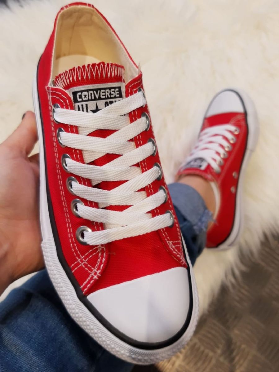 tenis all star vermelho plataforma