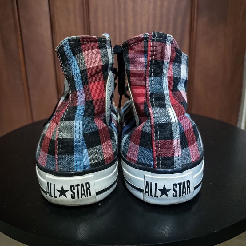 Tênis All Star Xadrez Cano Alto Tênis Feminino All Star Usado 103449063  enjoei