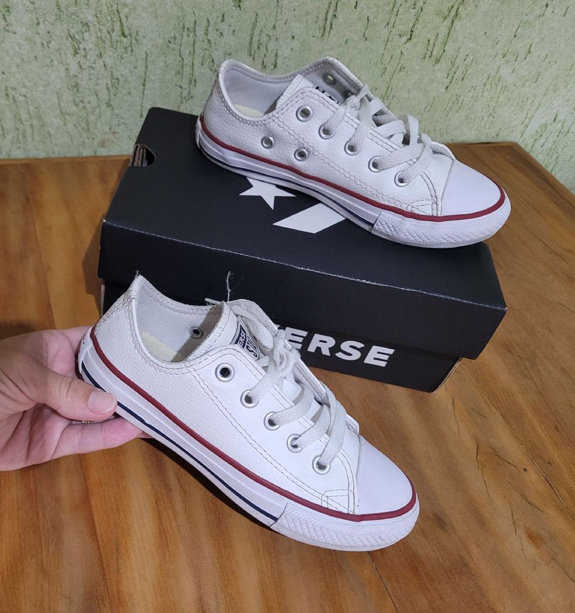 Tênis Allstar Couro Branco 27 Original | Calçado Infantil para Meninas ...