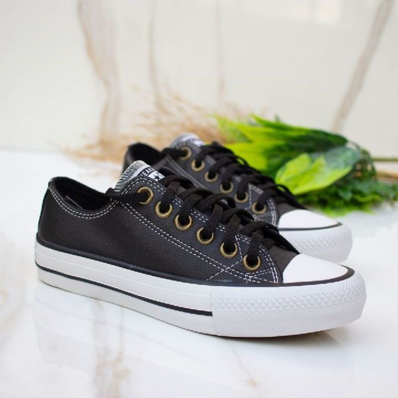 All Star Cano Baixo Plataforma Preto Strass Luxo