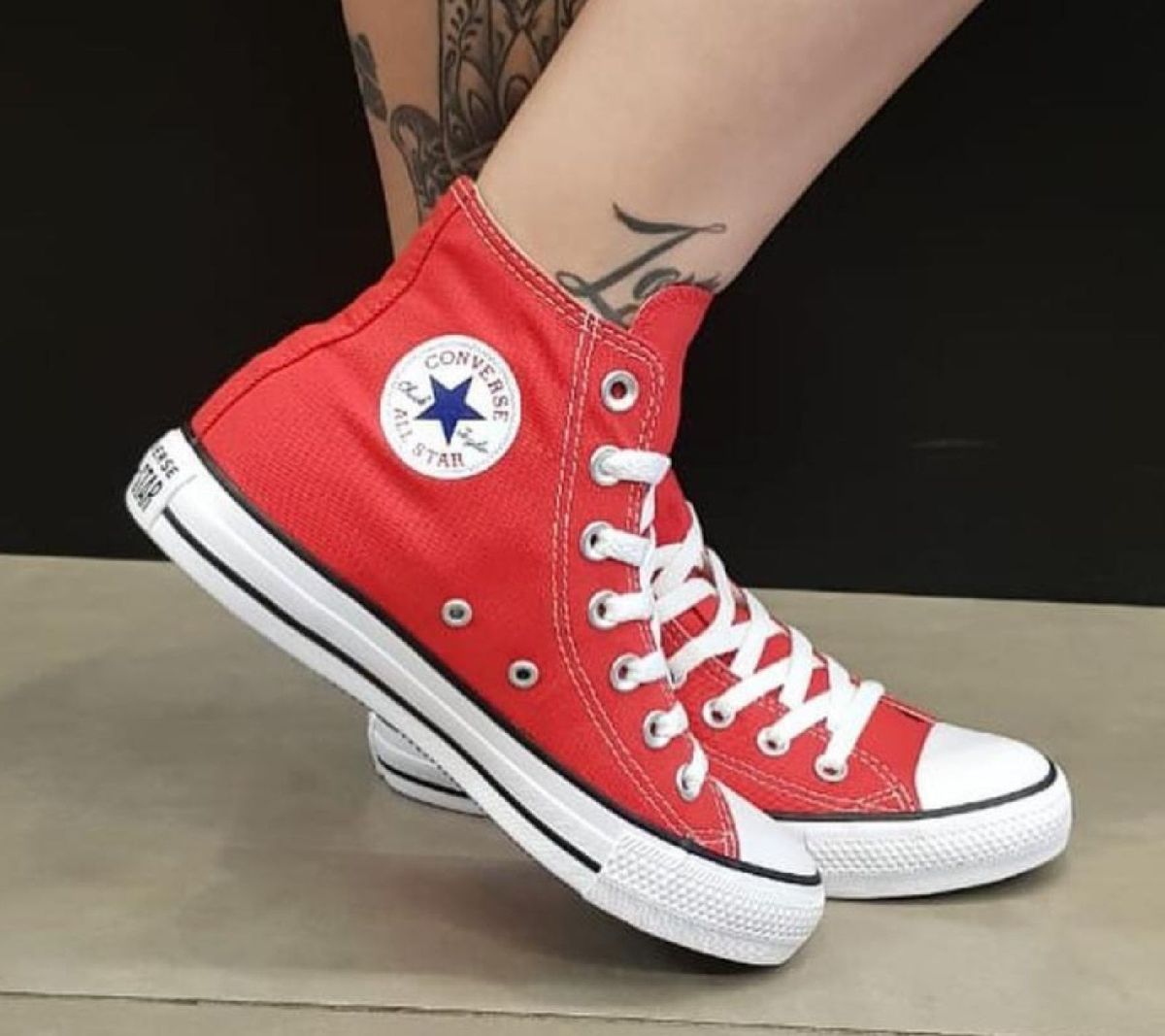 all star vermelho botinha