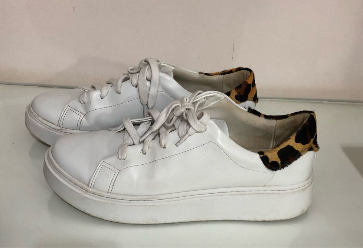 tenis anacapri branco com onça
