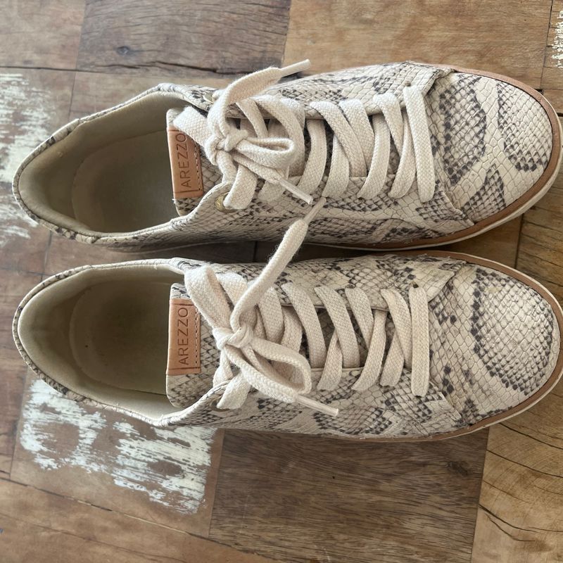 Tênis Arezzo Couro Cobra 36 Arezzo Usado 109184881 enjoei