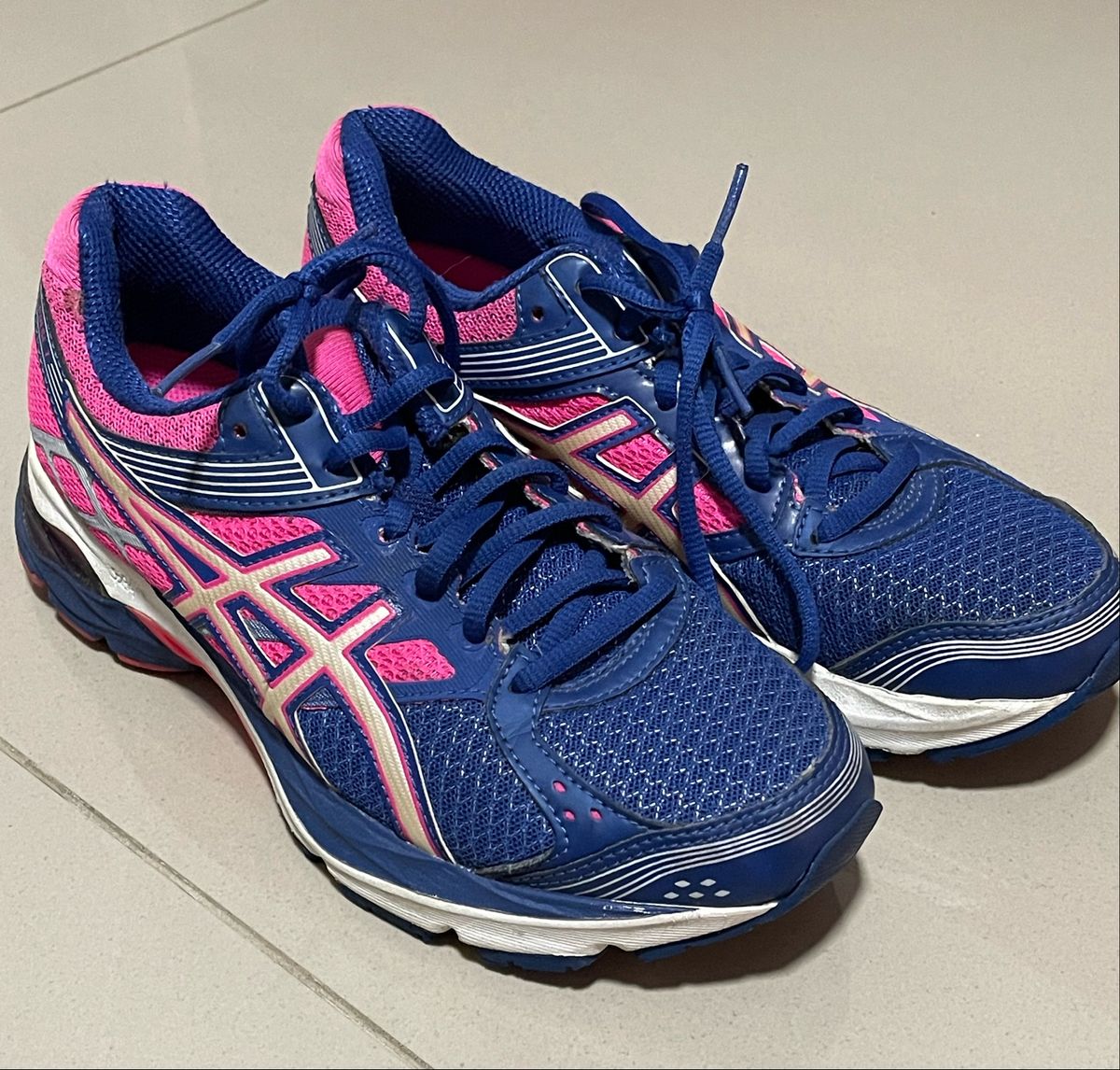 Asics azul e rosa best sale