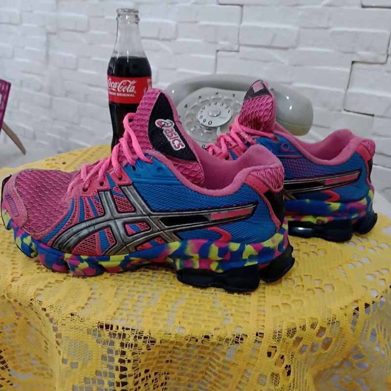 Tenis asics sale colorido feminino original