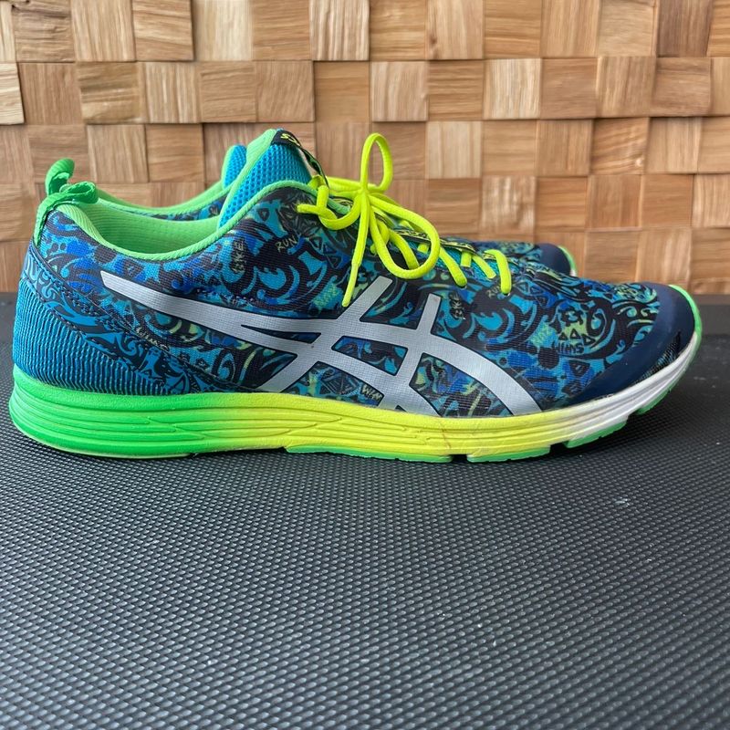 Tênis Asics Gel-Hyper Tri Masculino Azul Verde Limão Asics