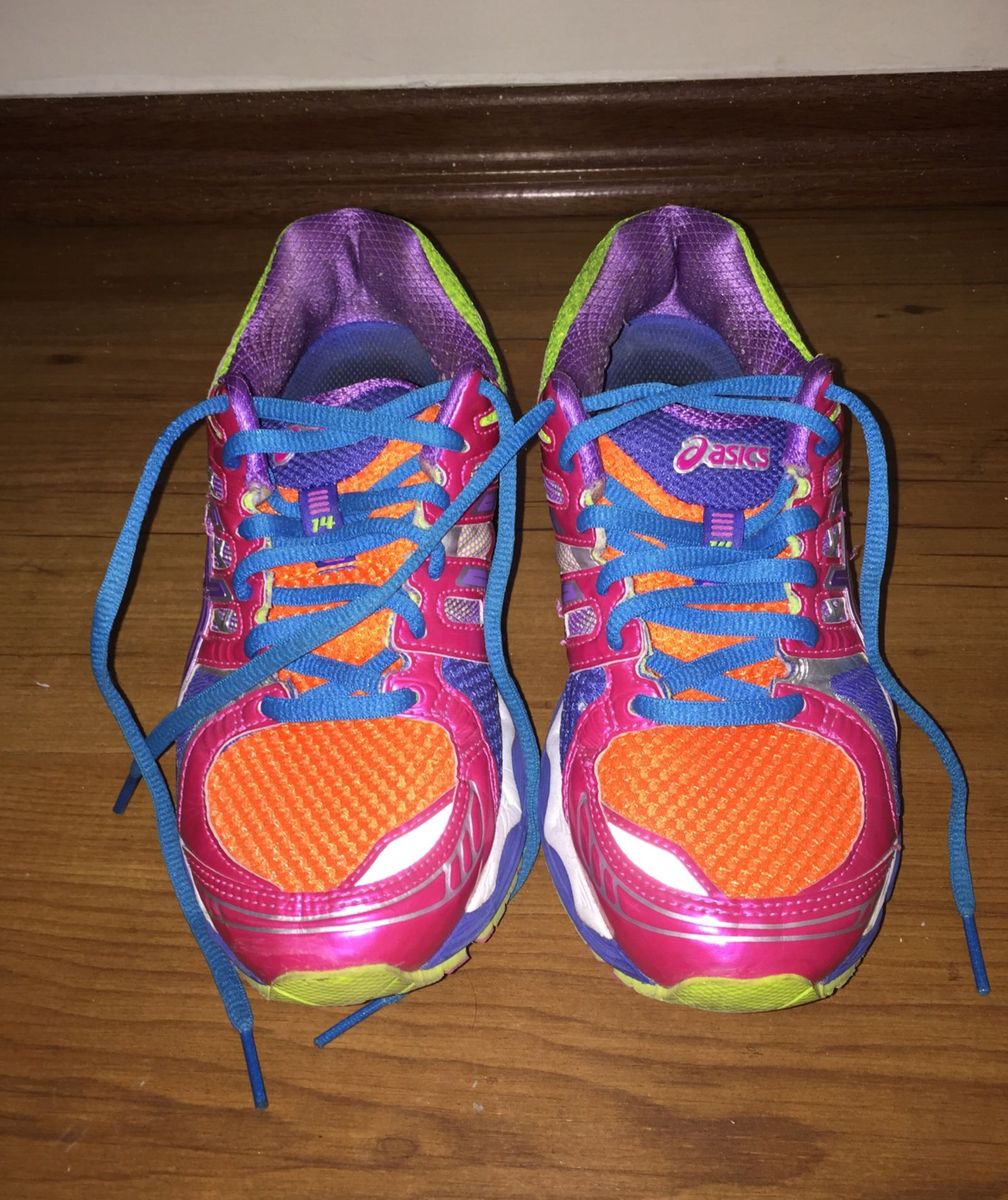 tenis feminino asics colorido