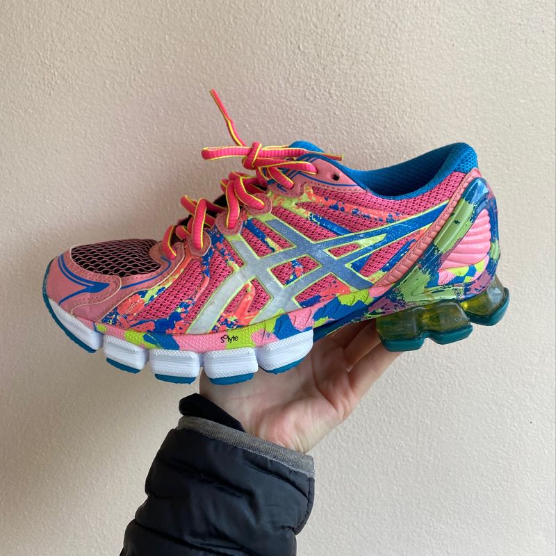 Tênis feminino asics gel best sale sendai 2 rosa e azul