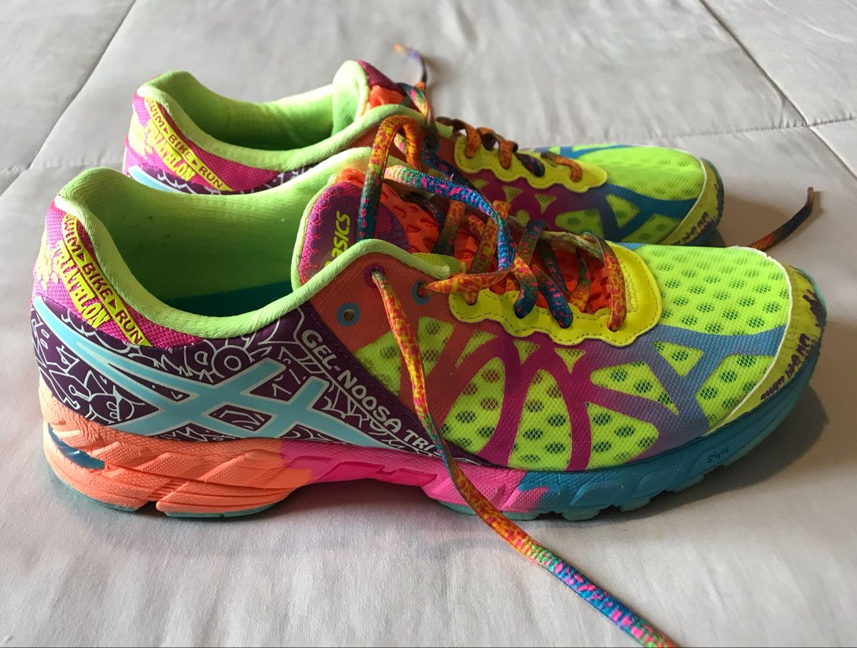 asics gel colorido feminino