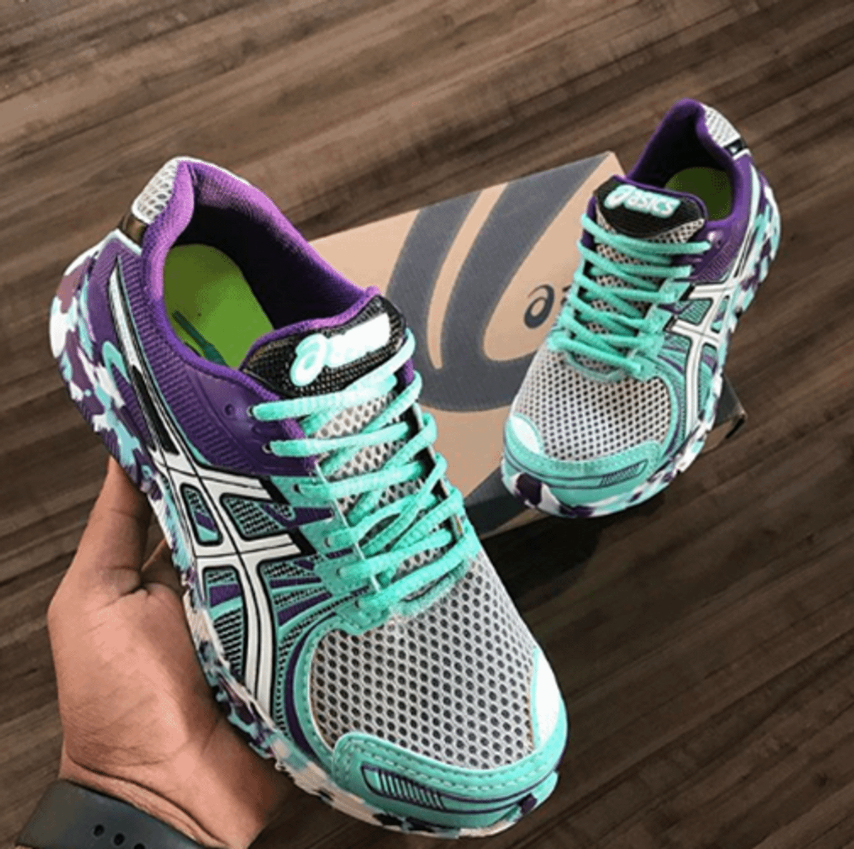 tenis asics lilas