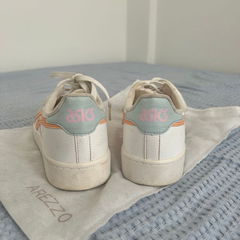 Tênis Asics Japan S Branco Laranja | Asics Usado 110641884 | enjoei