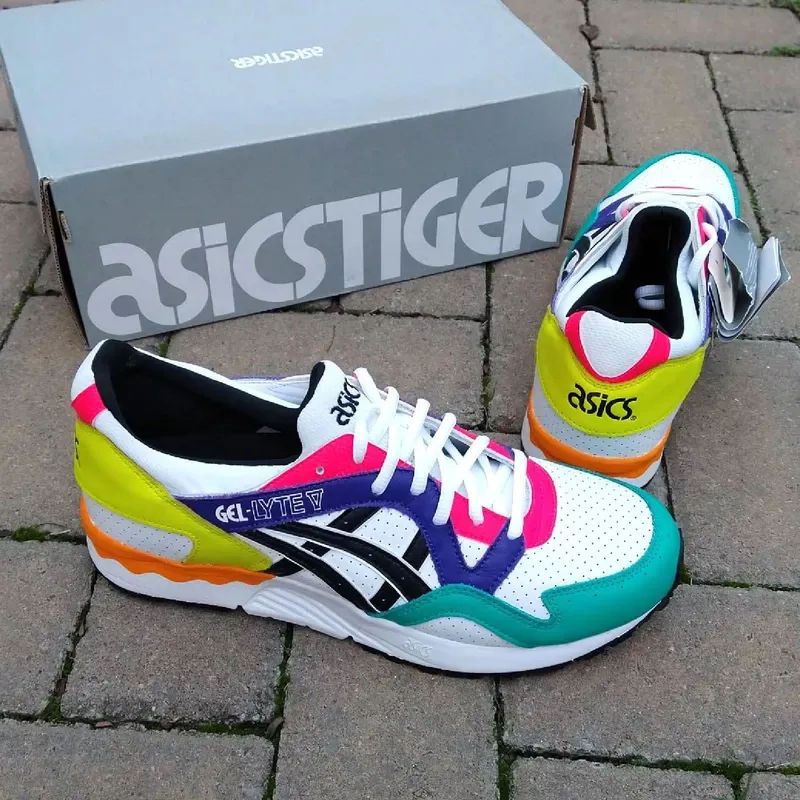 Tenis Asics Tiger Gel Lyte V Multicolor Leather Branco Colorido Sneaker Exclusivo Tenis Masculino Asics Nunca Usado 72868359 enjoei