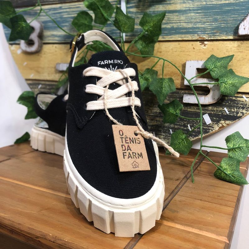 Tênis Feminino TÃªnis Da Farm Tenis Avenida Mule Preto Farm Tênis