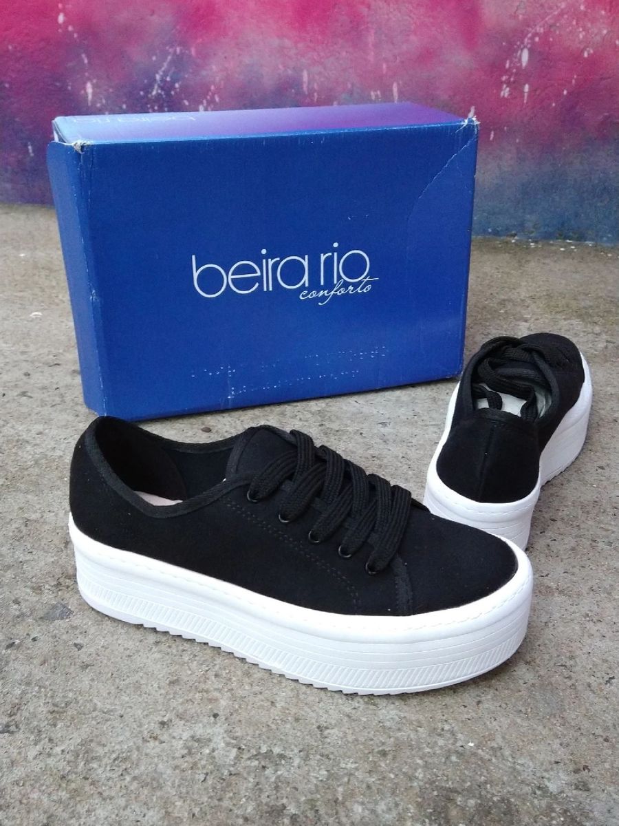 Tenis beira rio hot sale branco e preto