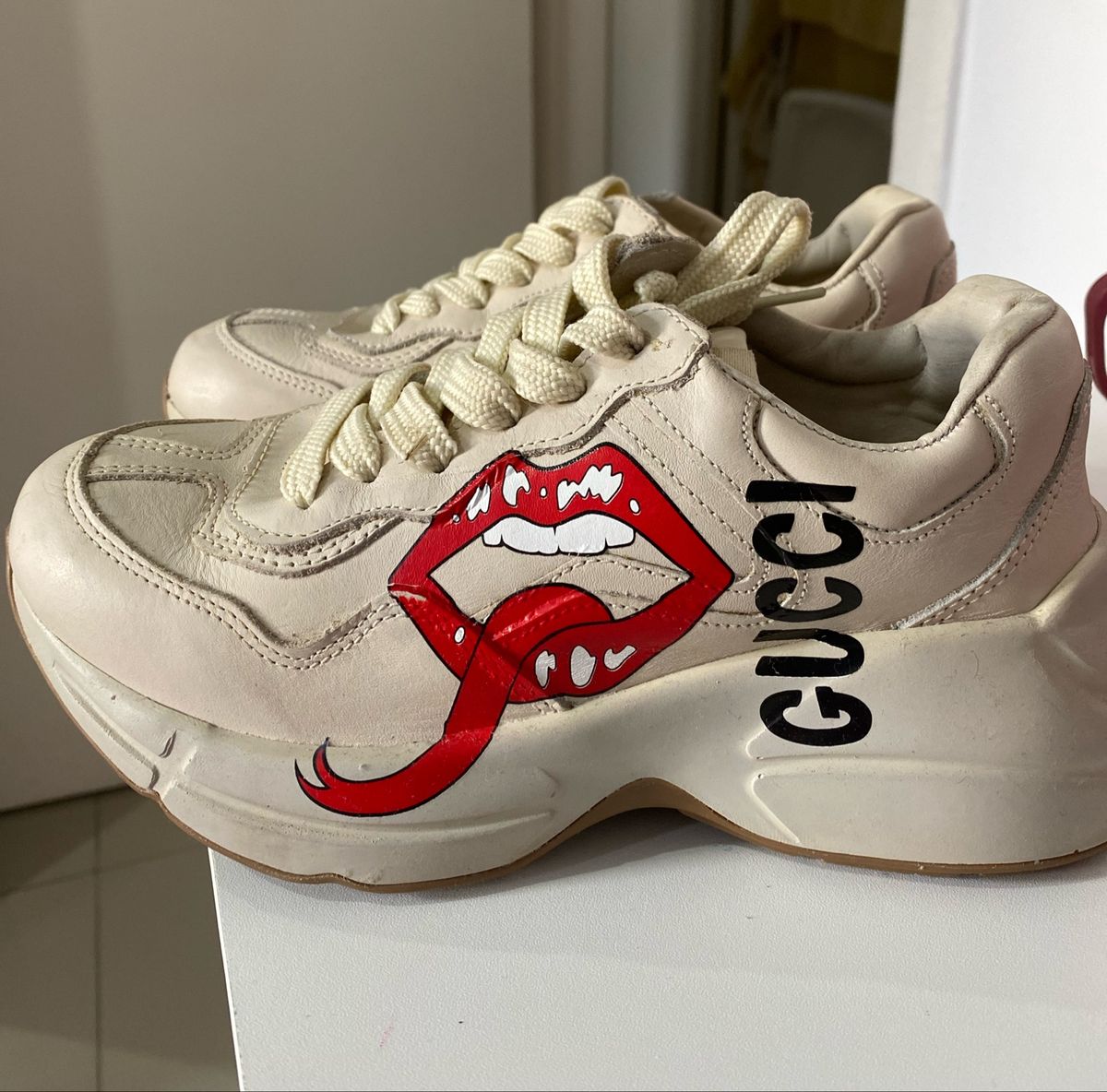 Tênis Boca Língua Novo | Tênis Feminino Gucci Nunca Usado 76294640 | enjoei