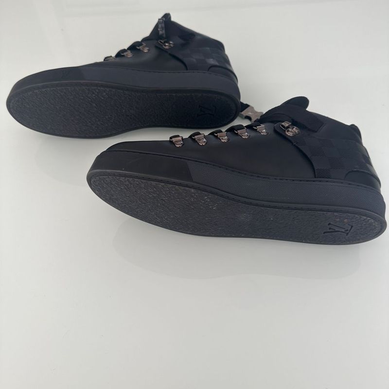 Sapato Mocassim Masculino Louis Vuitton Monte Carlo Couro Preto Tam 41 Br, Sapato Masculino Louis Vuitton Usado 89980044