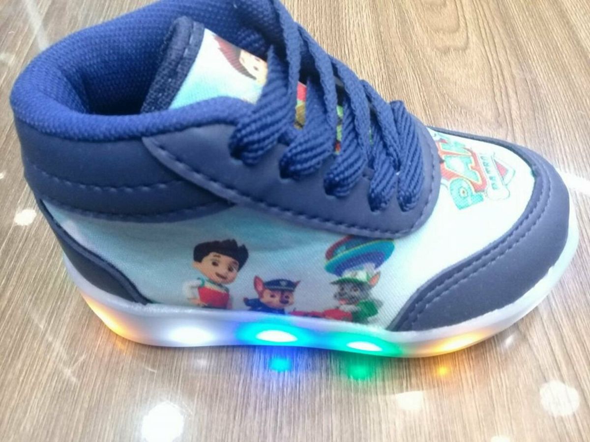 tenis infantil patrulha canina com luz