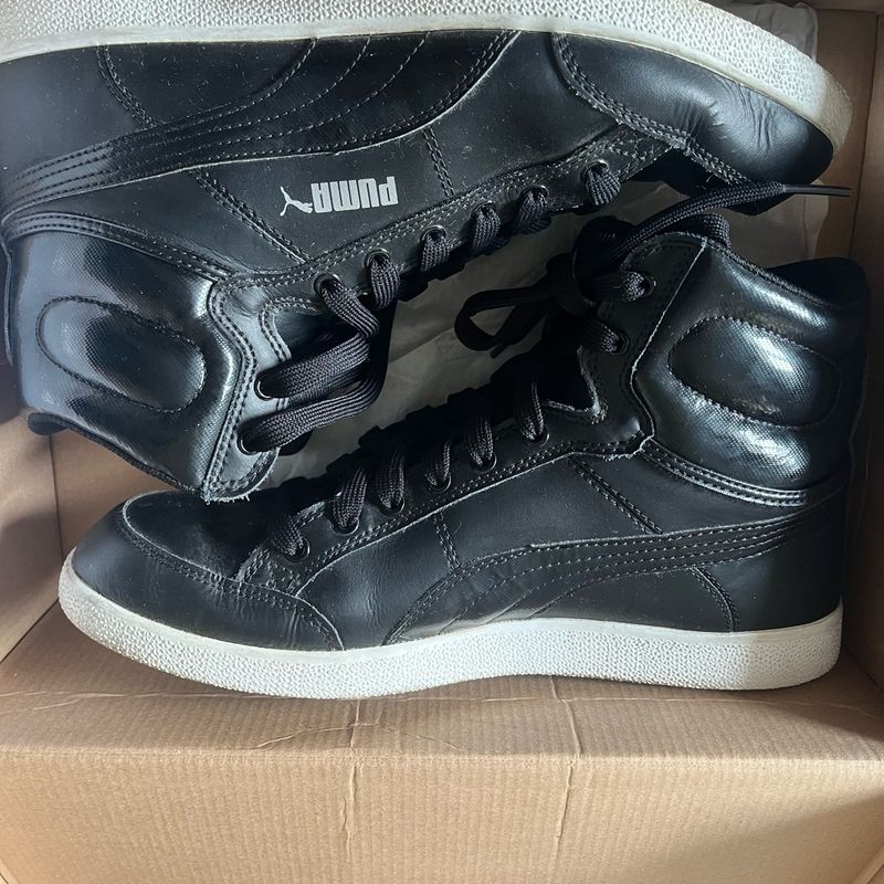 Cano Alto Botinha Puma Preta Tênis/botinha Puma Preto Tênis