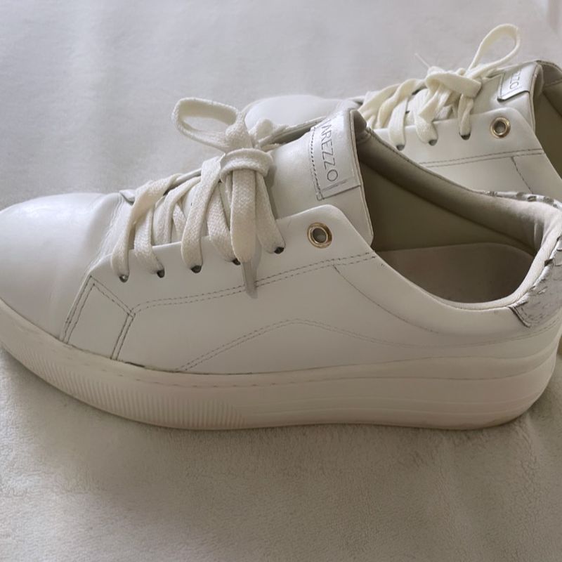 Tênis, Branco, Arezzo, Número 37, Modelo Plataforma, Usado 3x Tênis  Feminino Arezzo Usado 92655199 enjoei
