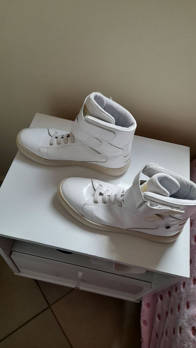 Alto Feminino Rock Fit Tenis Tênis Branco Cano Alto Feminino