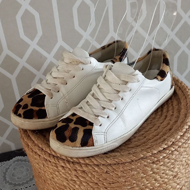 Tenis anacapri store branco com onça