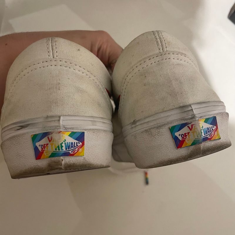 Tenis Branco com Sola Arco iris Vans Tenis Feminino Vans Usado 108916806 enjoei