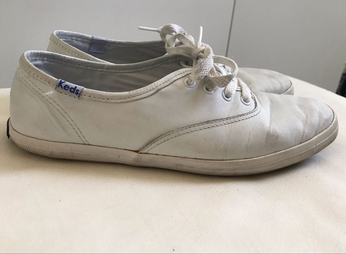 keds branco couro