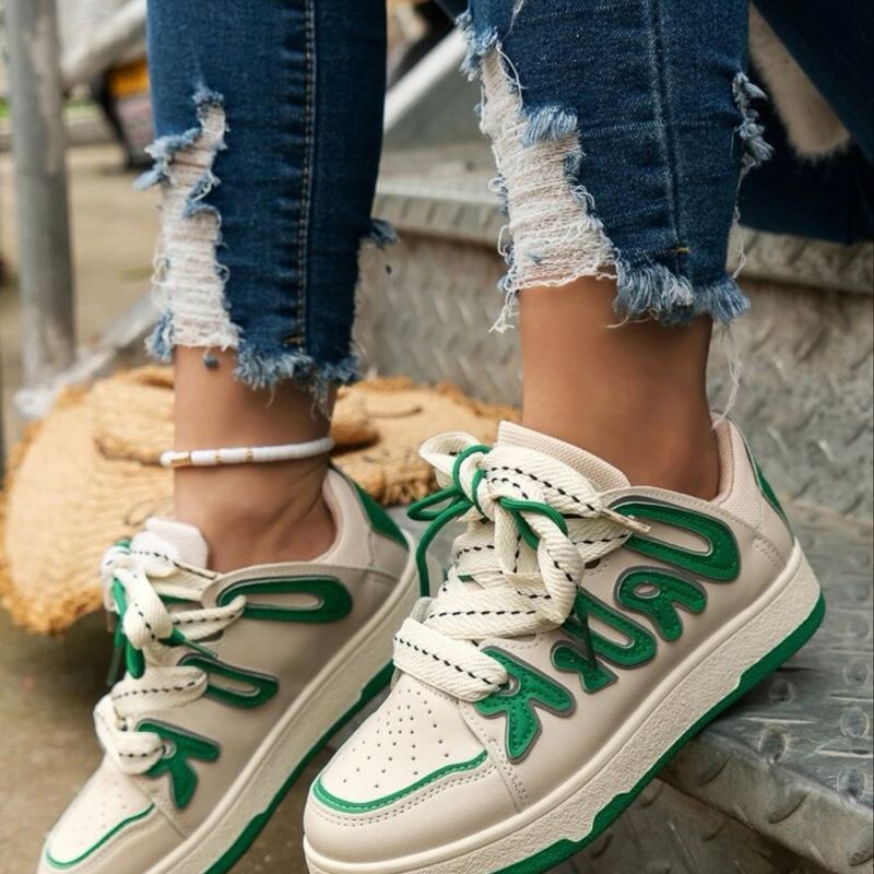 Tênis Branco e Verde Shein Shein Nunca Usado 95044136 enjoei