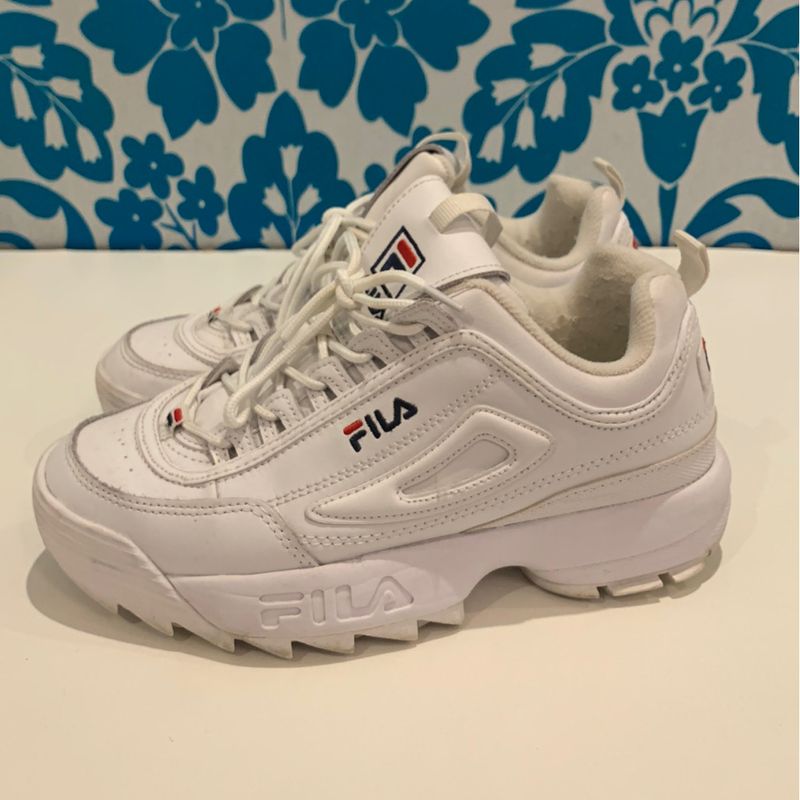 Tenis branco hot sale fila disruptor