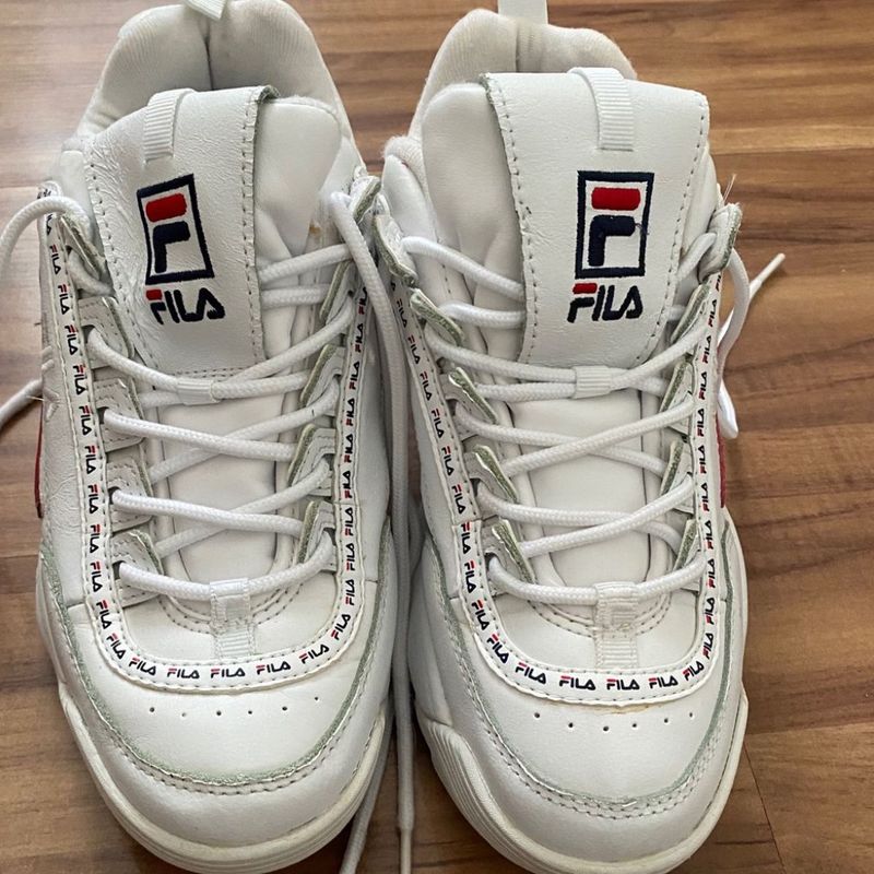 Tenis fila branco hot sale feminino disruptor original