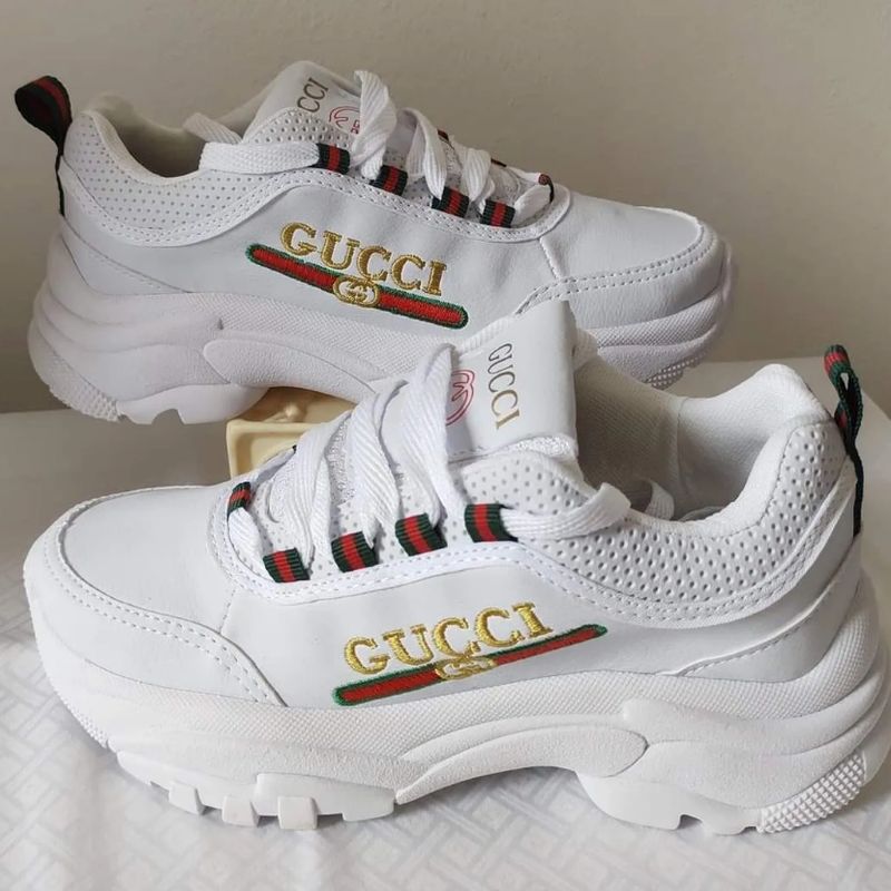 Tenis branco hot sale gucci