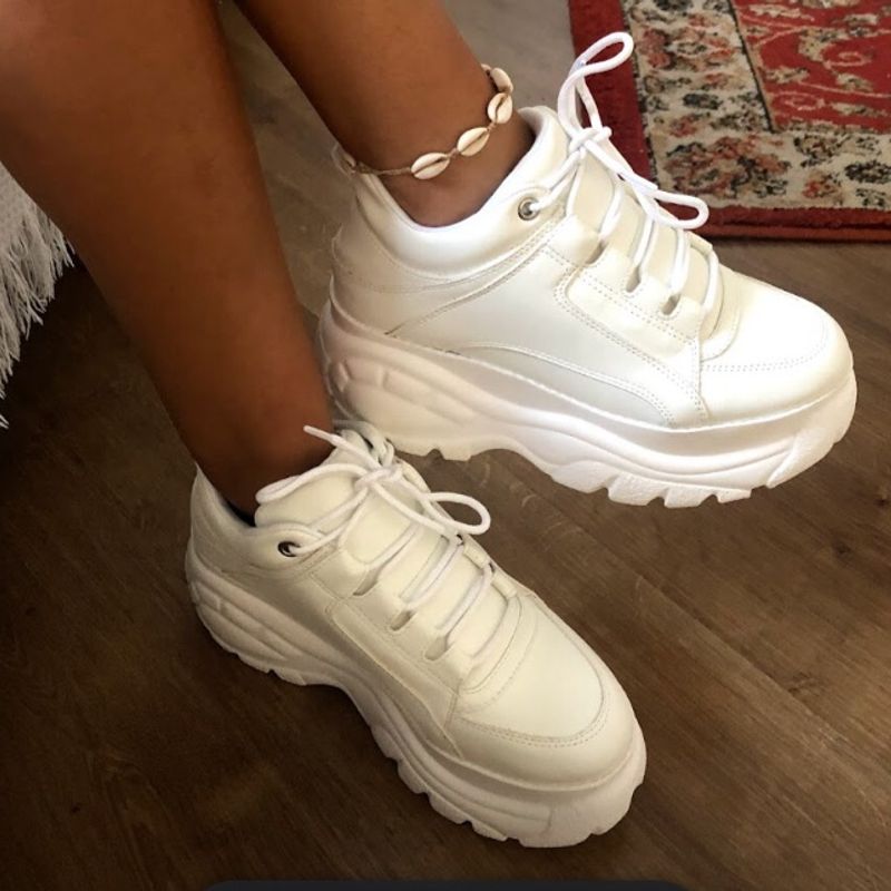 Buffalo Tenis Zatz Chunky Branco Tênis Feminino Tenis Bufalo