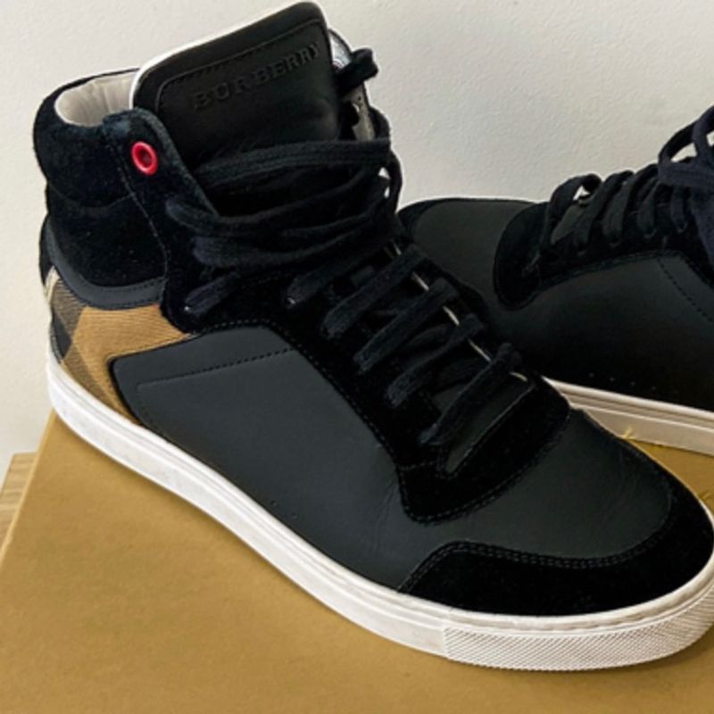 Tenis burberry cano alto hotsell