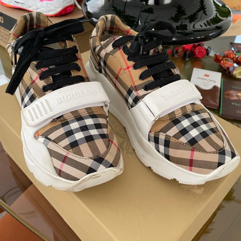 Tenis store burberry xadrez