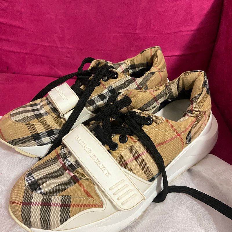 Tenis best sale burberry xadrez