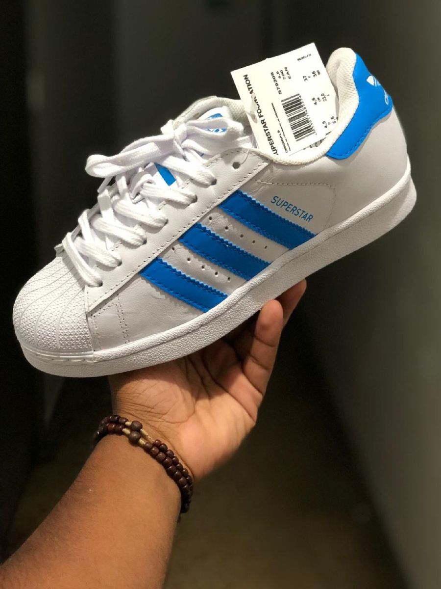 adidas superstar listra azul